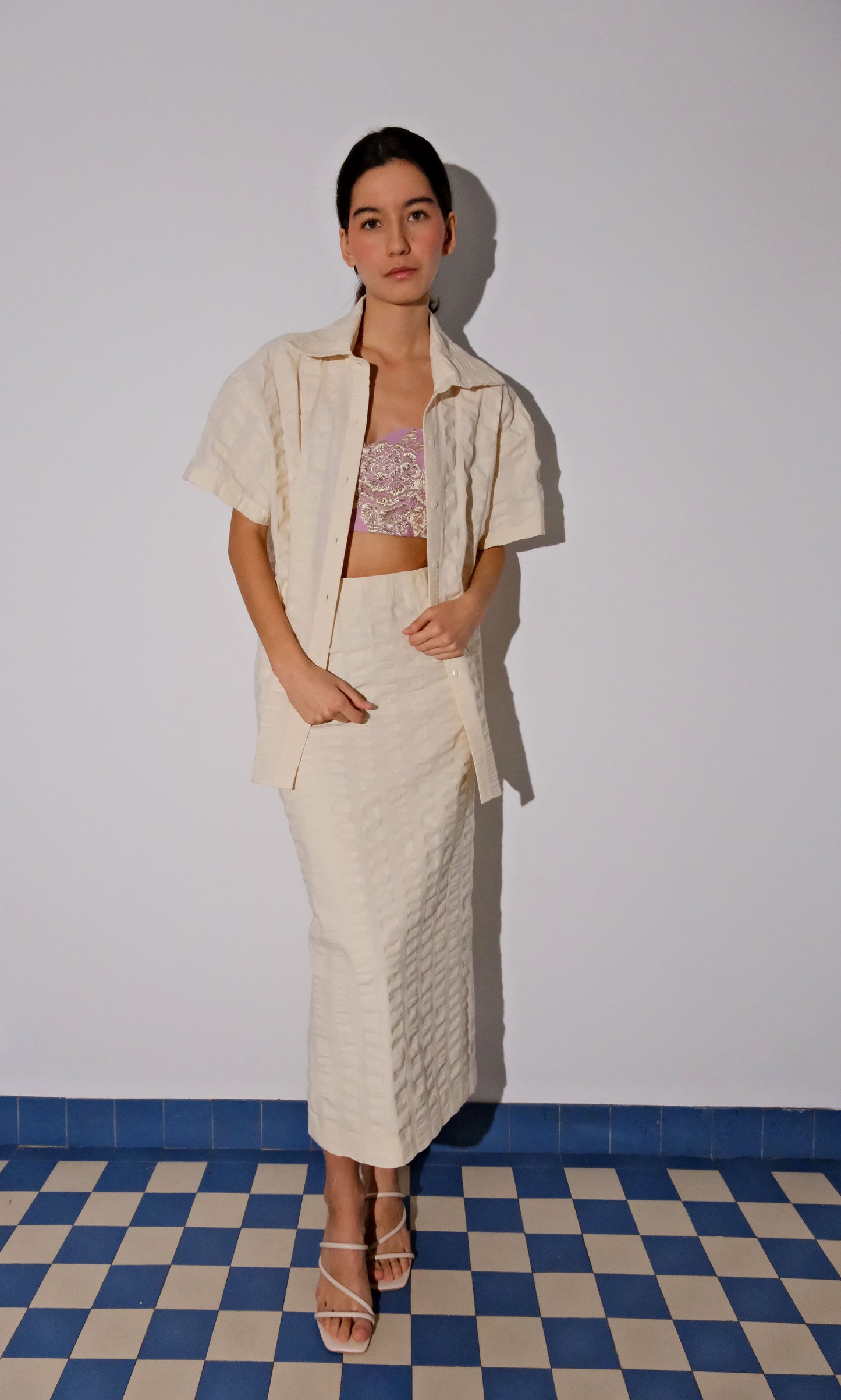 Ava Skirt - Textured cotton
