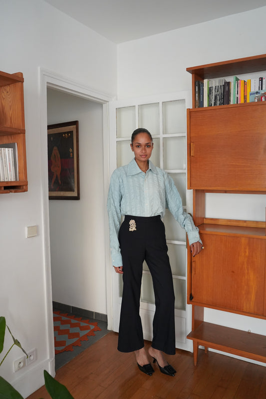 Joan textured light blue