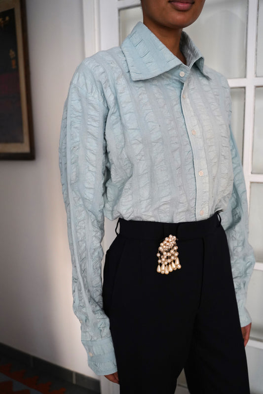 Joan textured light blue