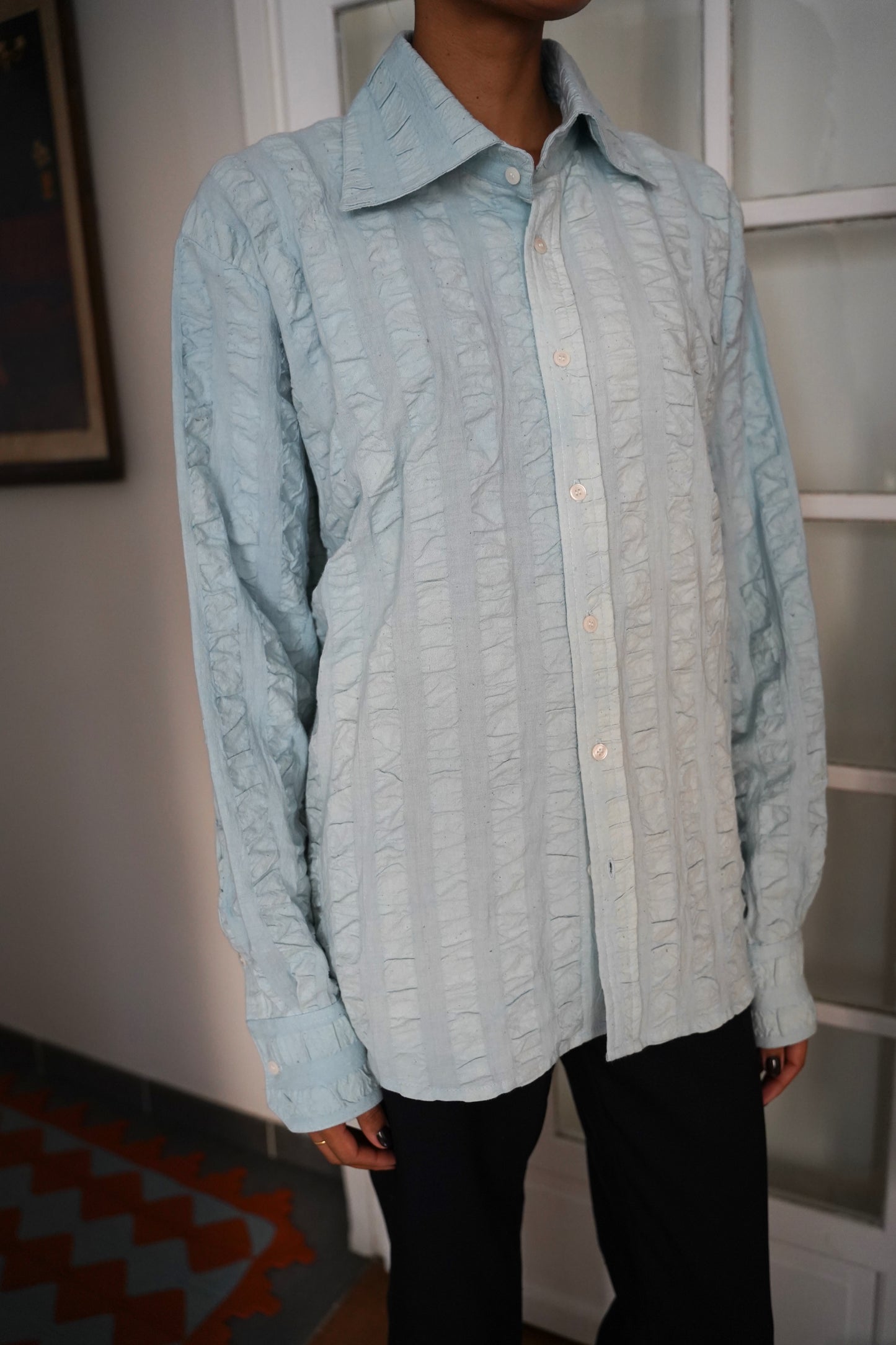 Joan textured light blue