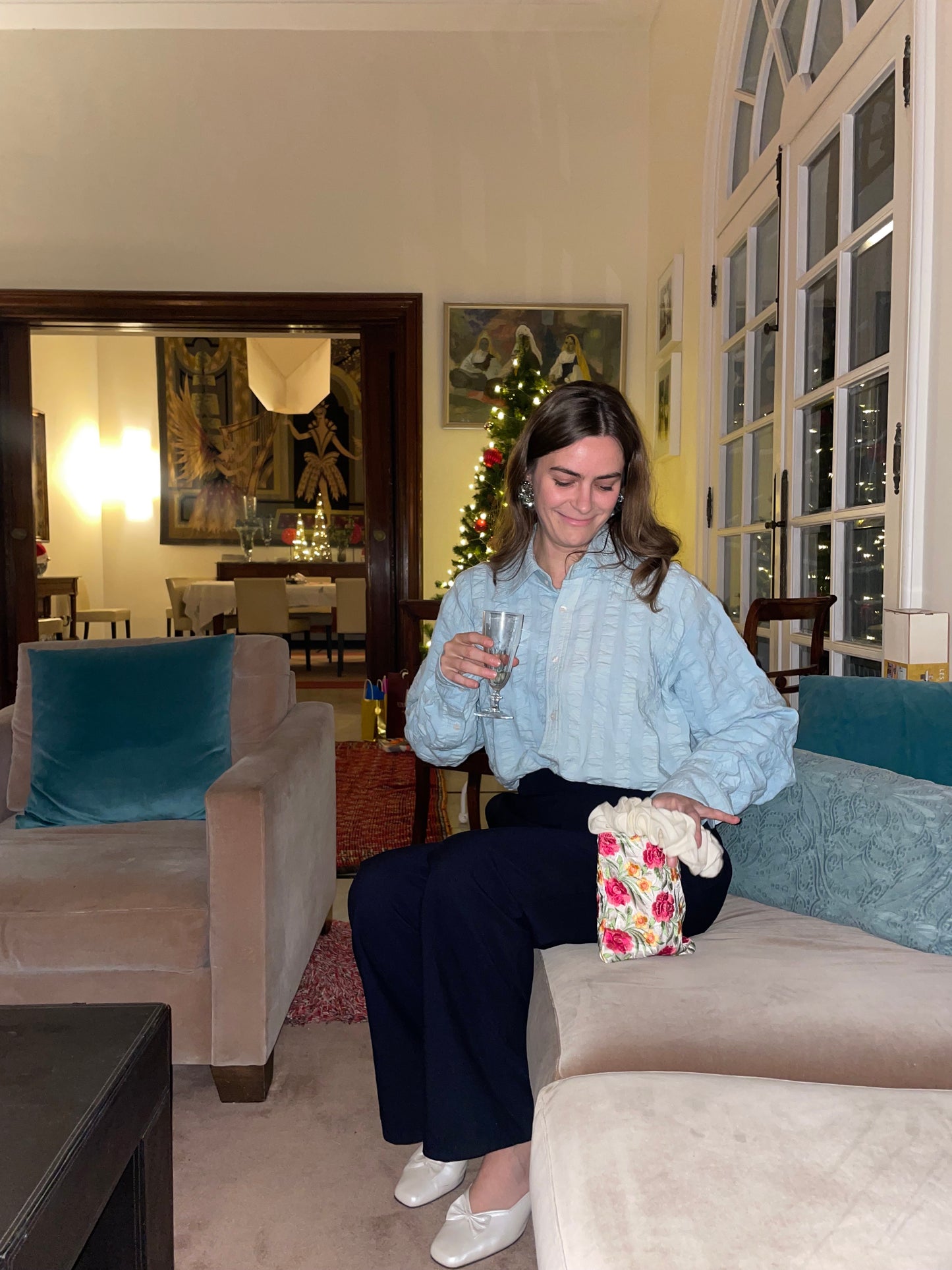 Joan textured light blue