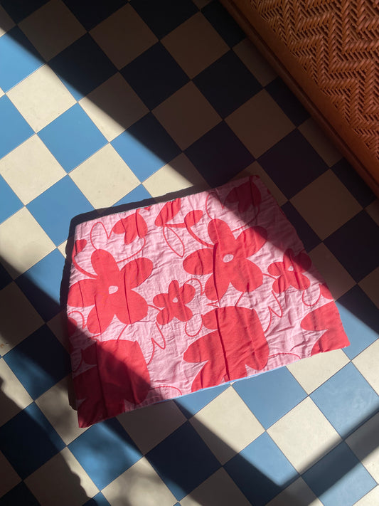 Red Poppy Mini Skirt