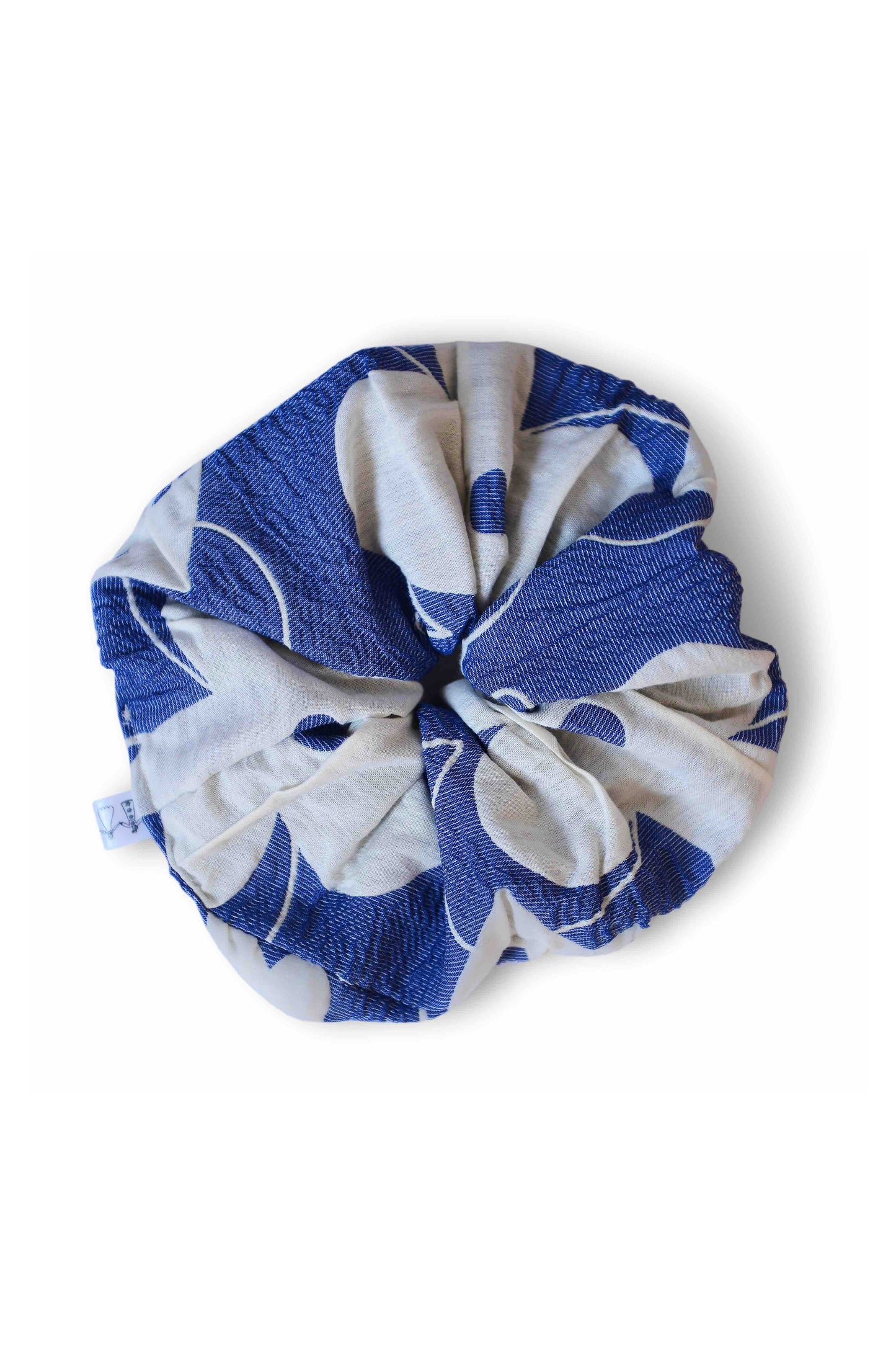 Blue brocade scrunchy
