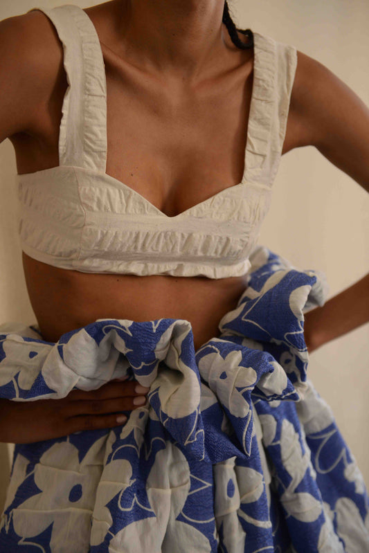 Janelle puff brocade skirt