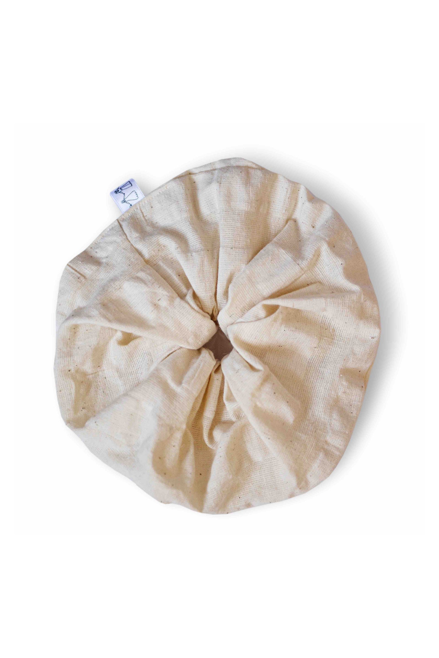 White cotton scrunchy