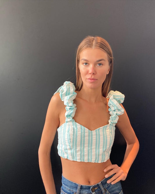 GRETA TOP - AEGEAN BLUE