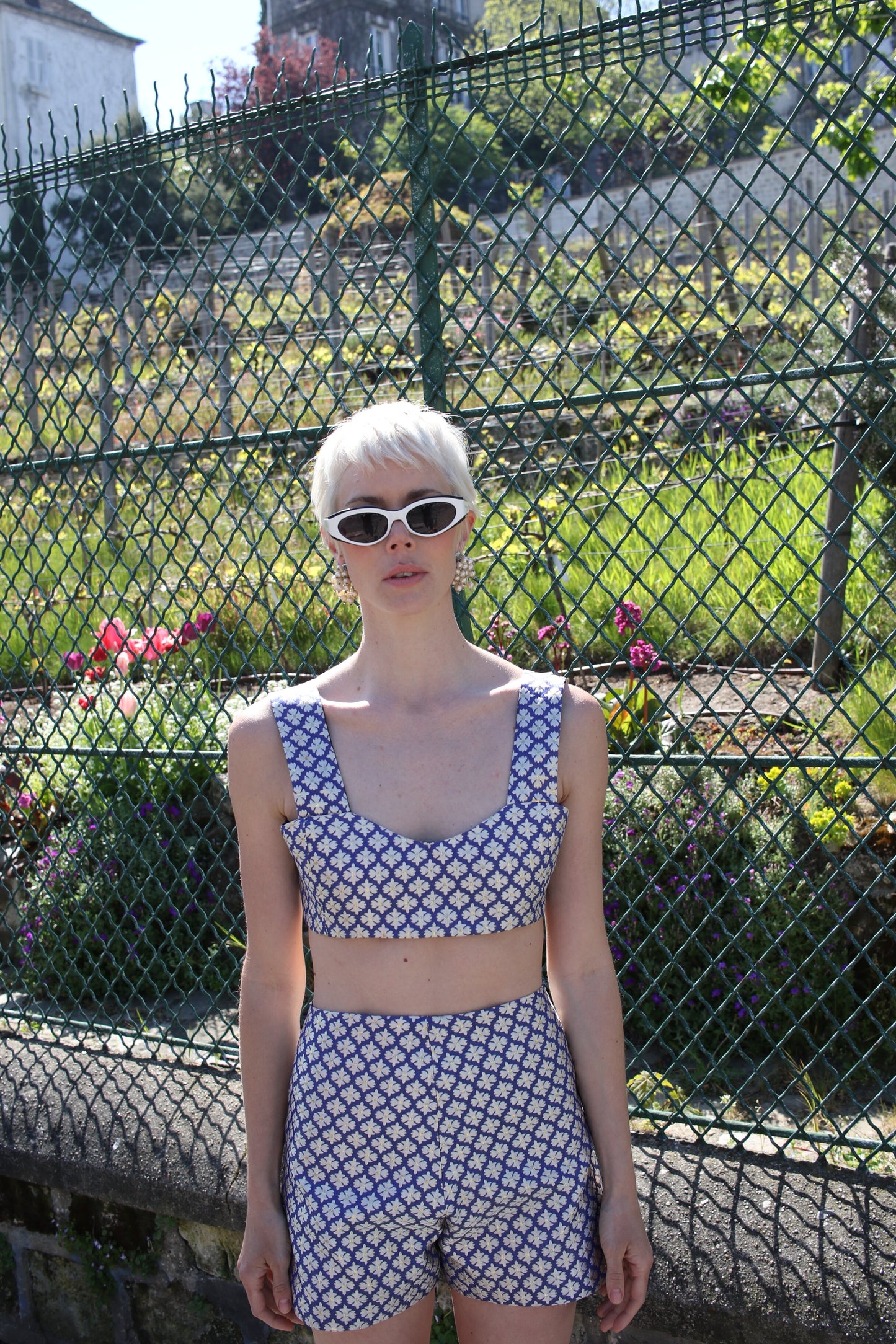 DORIS MINI-SHORTS - SILVER