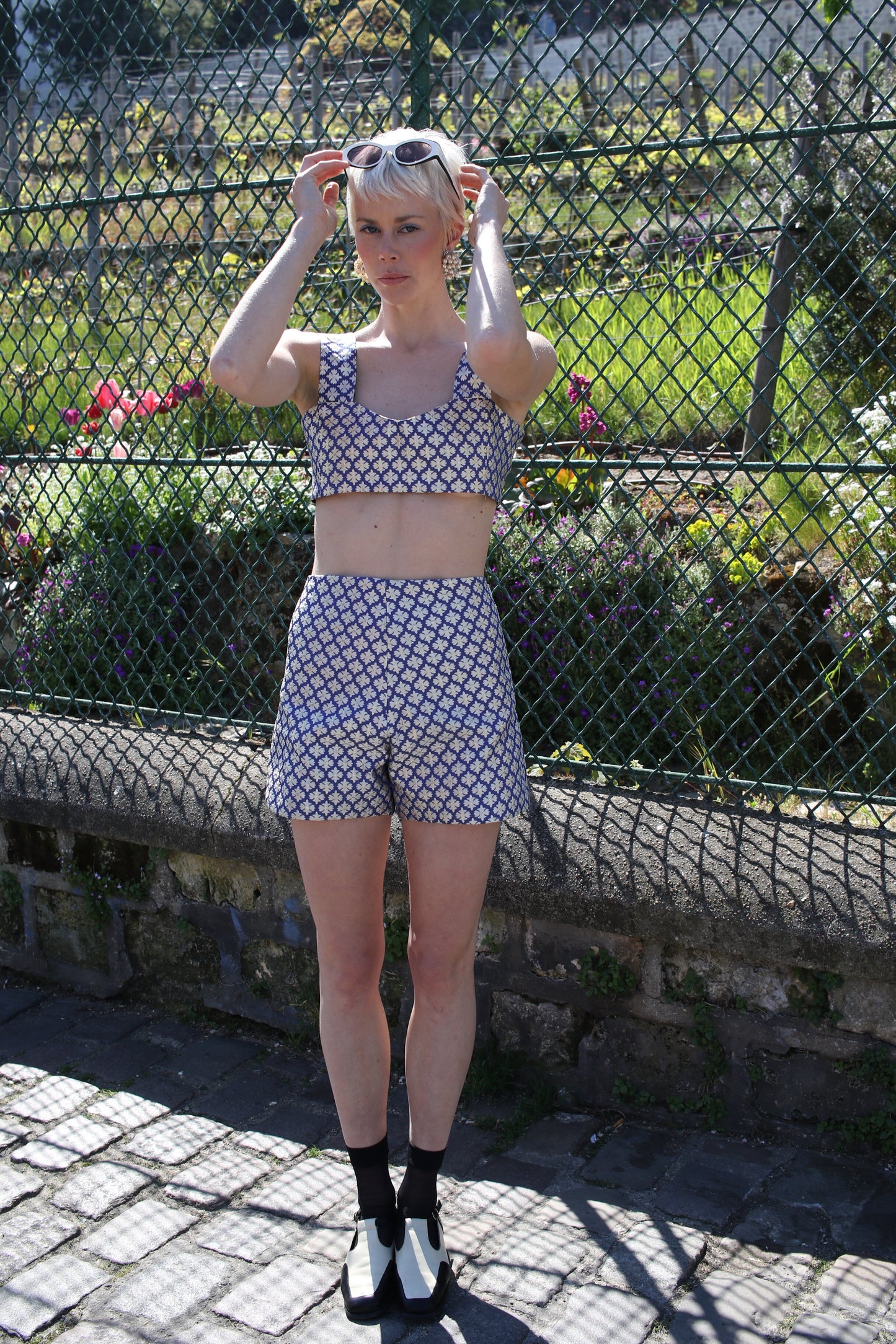 DORIS MINI-SHORTS - SILVER