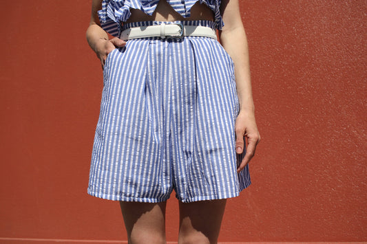 NANCY SHORTS - STRIPED BLUE
