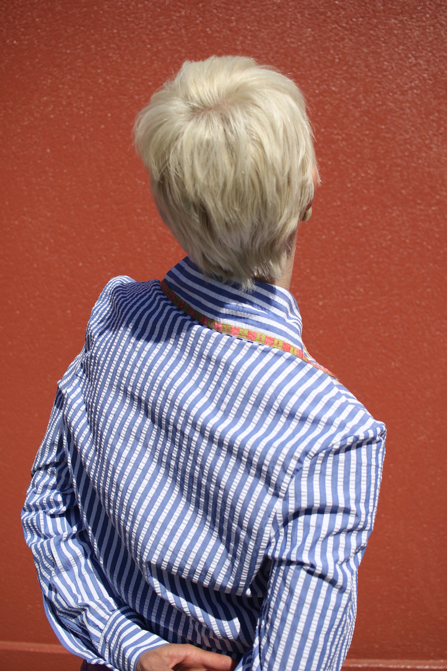 JOAN SHIRT - STRIPED BLUE