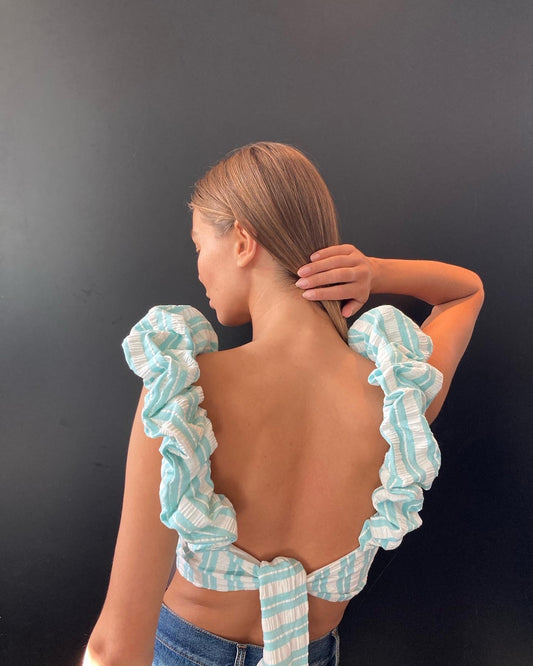 GRETA TOP - AEGEAN BLUE