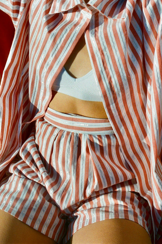 NANCY SHORTS - PINK STRIPED LIMITED EDITION