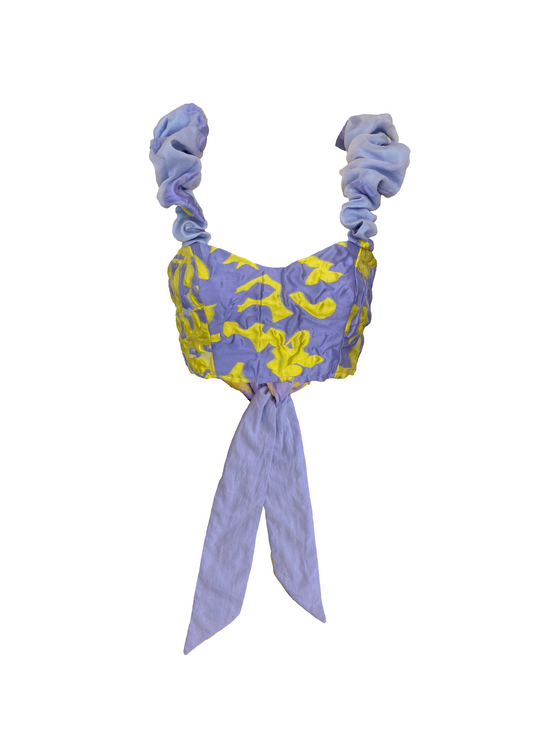 GRETA TOP - LILAC BROCADE