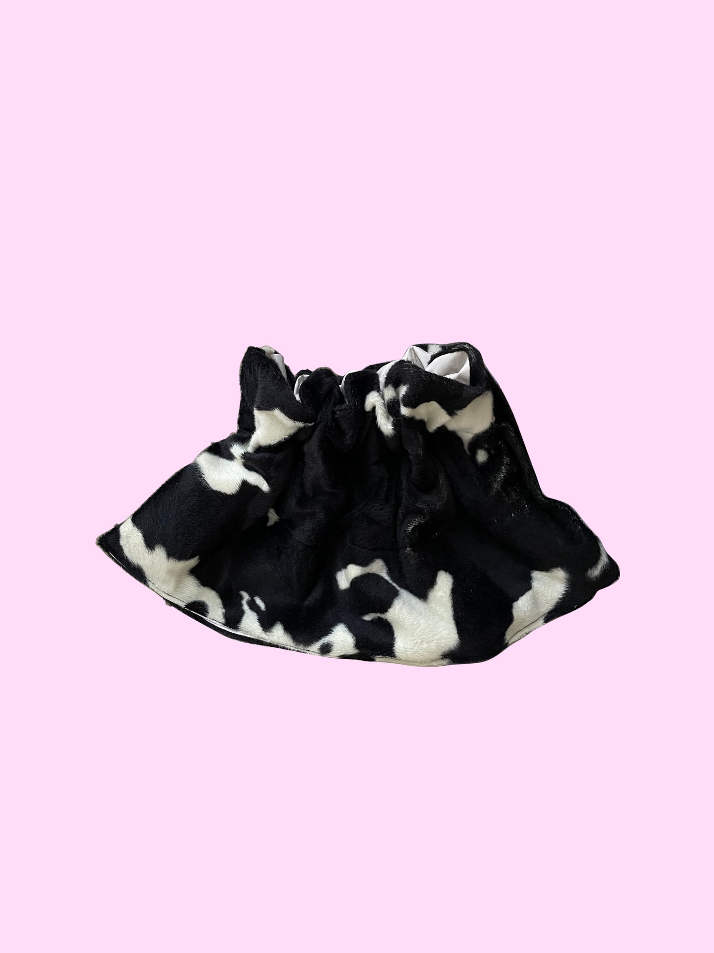 Scrunchy Pouch - Cow skin
