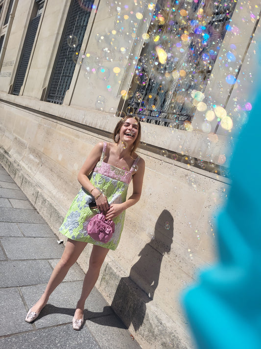 Betty Dress Pink/Green