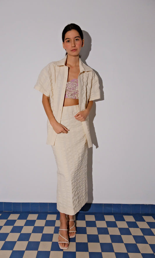 Ava Skirt - Textured cotton