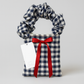 Lesley Pouch Navy Vichy with red bow