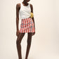 Striped Mini-Skirt With Ribbons