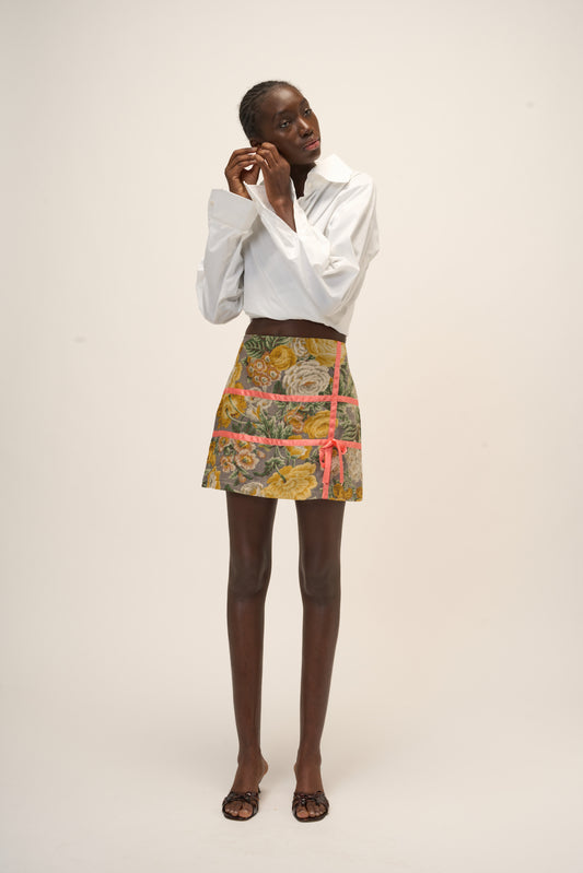 Floral Vintage Mini-Skirt