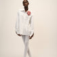 Joan Shirt With Brooch - White