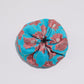 Turquoise Brocade Scrunchy