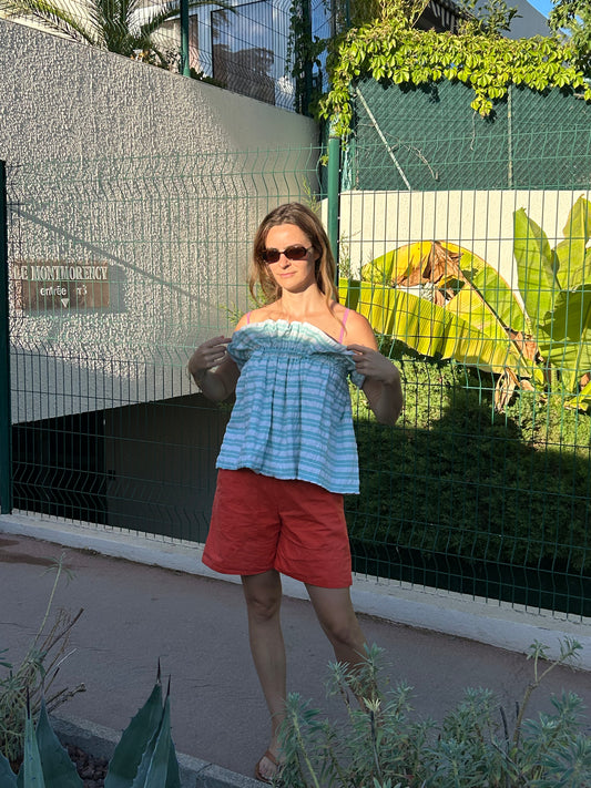 Puff Top/Skirt Turquoise